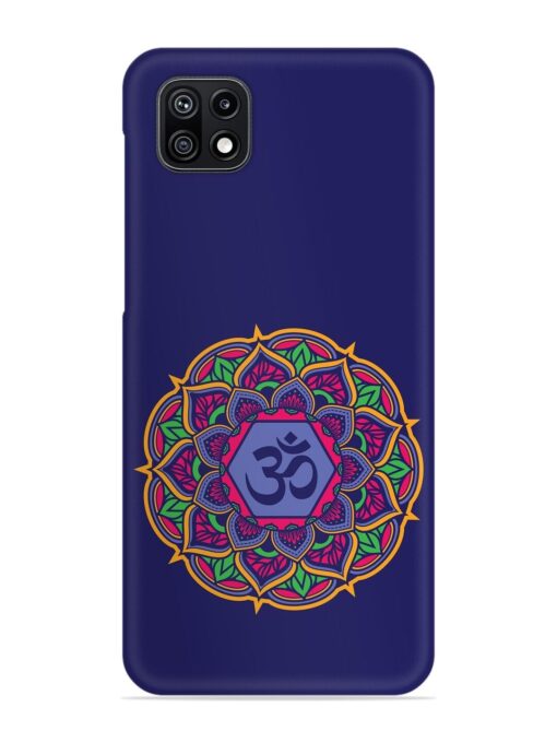 Om Mandala Art Blue Snap Case for Samsung Galaxy F42 (5G) Zapvi