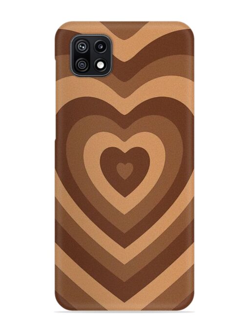 Brown Heart Snap Case for Samsung Galaxy F42 (5G) Zapvi