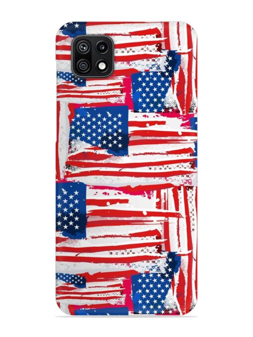 Usa Flag Seamless Snap Case for Samsung Galaxy F42 (5G) Zapvi