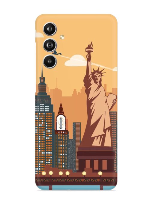 New York Statue Of Liberty Architectural Scenery Snap Case for Samsung Galaxy F54 (5G) Zapvi