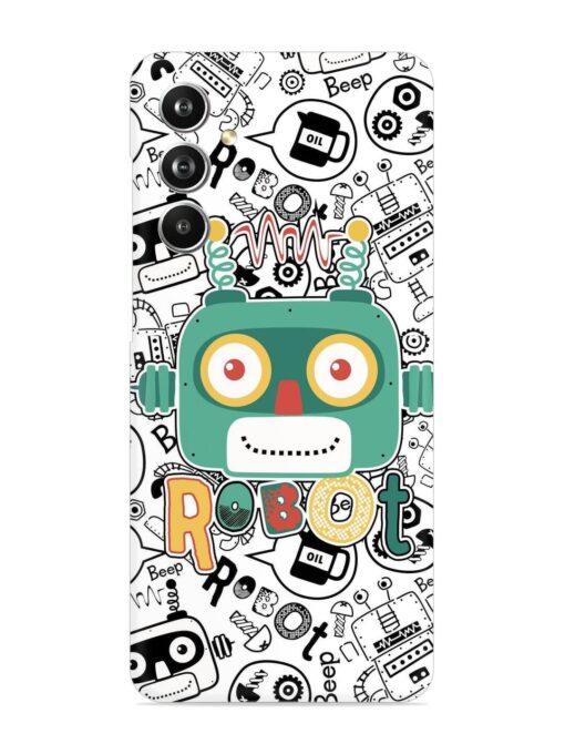 Robot Modern Seamless Pattern Snap Case for Samsung Galaxy F54 (5G)