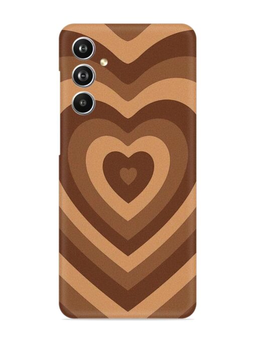 Brown Heart Snap Case for Samsung Galaxy F54 (5G) Zapvi