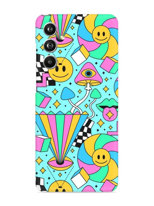 Trippy Rainbow 60S Snap Case for Samsung Galaxy F54 (5G) Zapvi