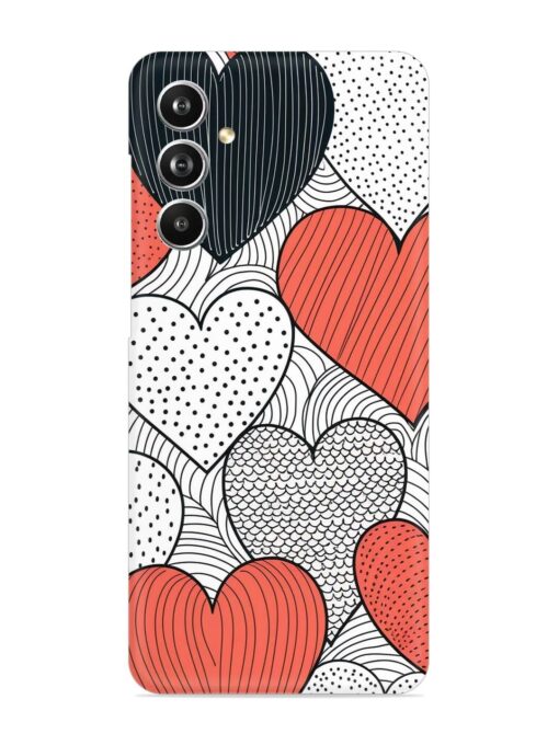 Girly Heart Seamless Snap Case for Samsung Galaxy F54 (5G) Zapvi