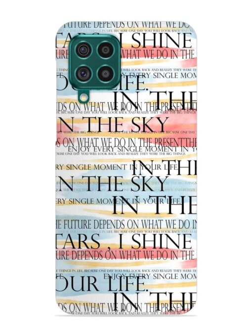 Seamless Slogans Pattern Snap Case for Samsung Galaxy F62 Zapvi