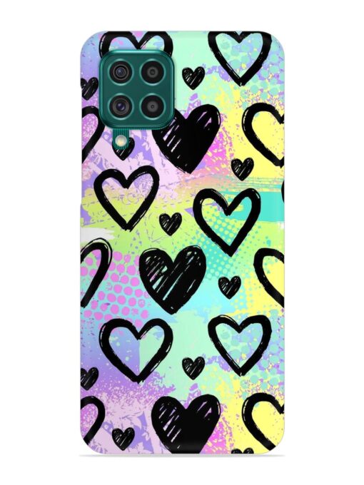 Bright Pattern Hearts Snap Case for Samsung Galaxy F62