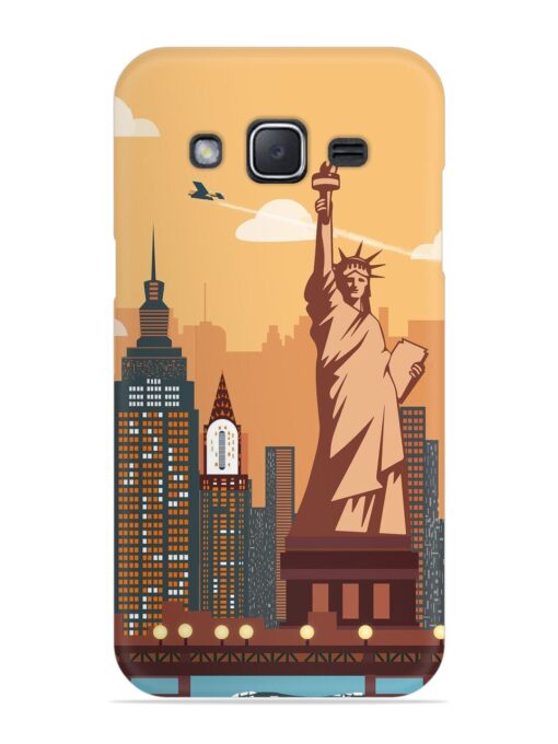 New York Statue Of Liberty Architectural Scenery Snap Case for Samsung Galaxy J2 (2015)