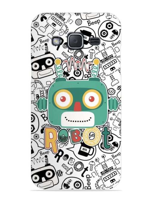 Robot Modern Seamless Pattern Snap Case for Samsung Galaxy J2 (2015)