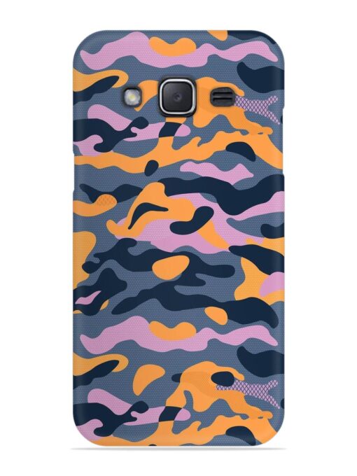 Camouflage Army Military English Orange Art Snap Case for Samsung Galaxy J2 (2015)