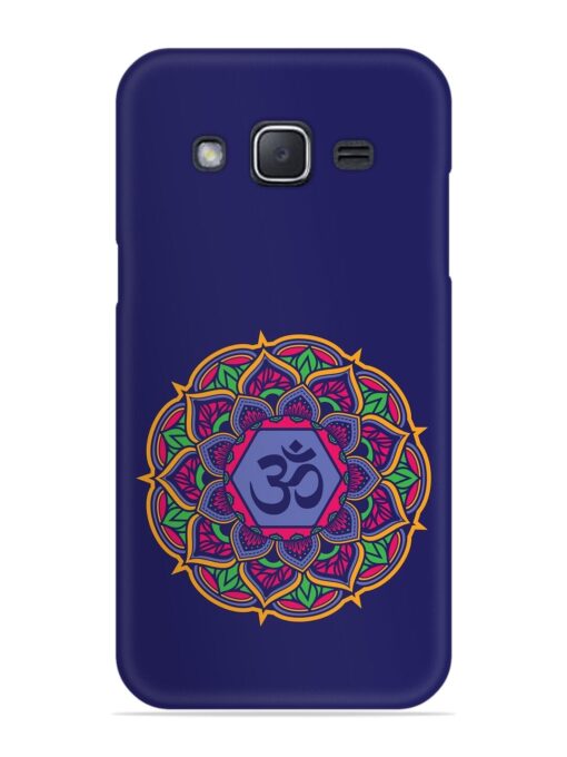 Om Mandala Art Blue Snap Case for Samsung Galaxy J2 (2015) Zapvi