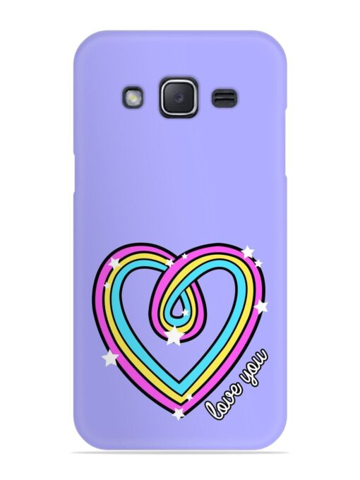 Colorful Rainbow Heart Snap Case for Samsung Galaxy J2 (2015) Zapvi