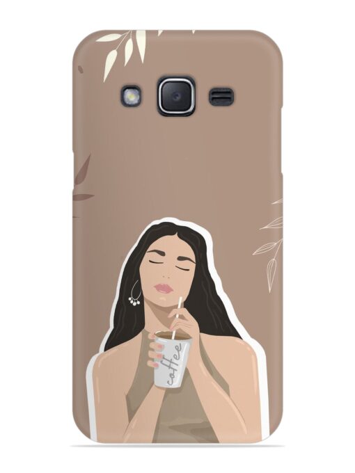 Girl With Coffee Snap Case for Samsung Galaxy J2 (2015)