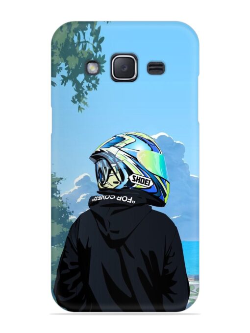 Rider With Helmet Snap Case for Samsung Galaxy J2 (2015)