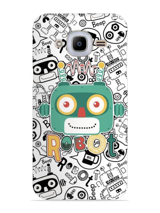 Robot Modern Seamless Pattern Snap Case for Samsung Galaxy J2 (2016) Zapvi