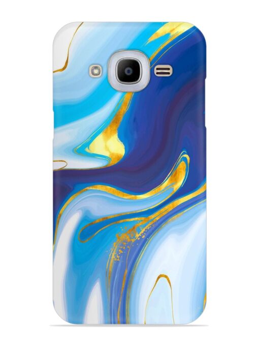 Watercolor Background With Golden Foil Snap Case for Samsung Galaxy J2 (2016) Zapvi