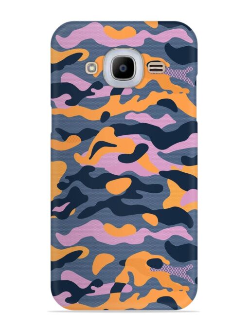 Camouflage Army Military English Orange Art Snap Case for Samsung Galaxy J2 (2016)