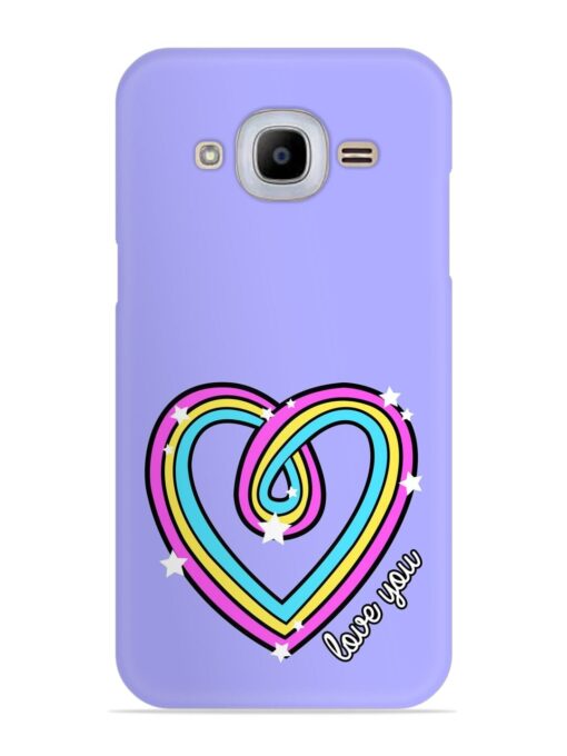 Colorful Rainbow Heart Snap Case for Samsung Galaxy J2 (2016)