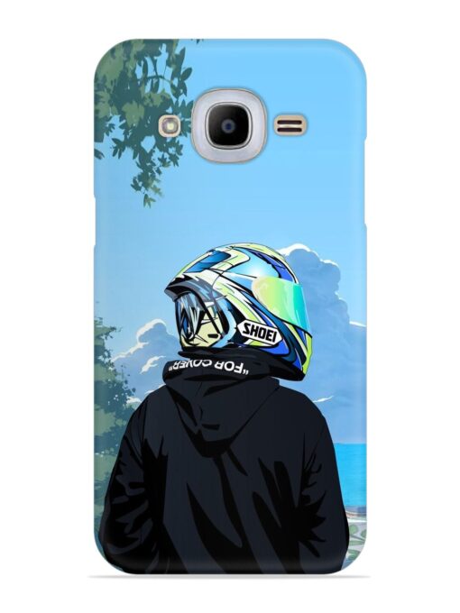 Rider With Helmet Snap Case for Samsung Galaxy J2 (2016) Zapvi