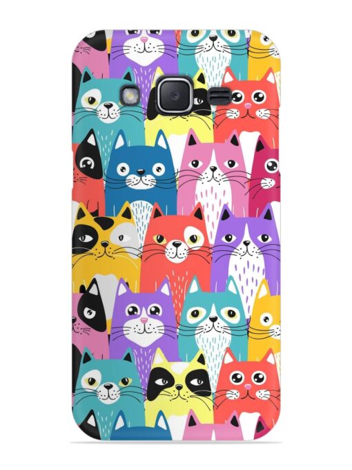 Funny Cartoon Cats Snap Case for Samsung Galaxy J2 (2017) Zapvi