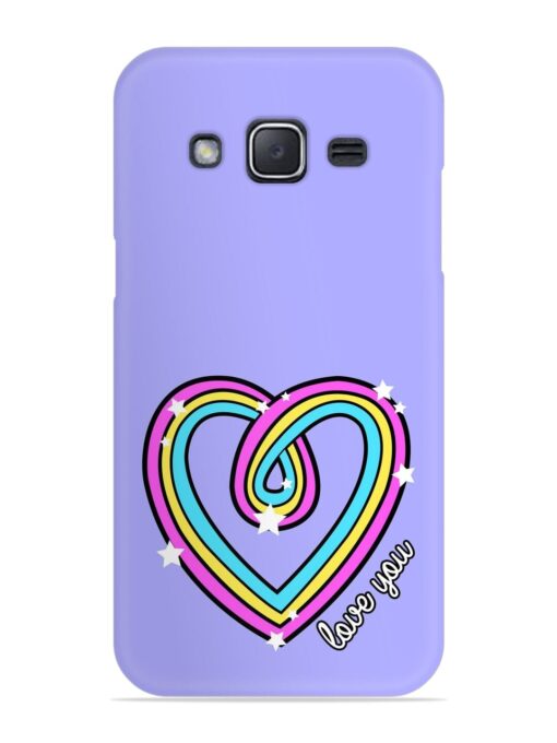 Colorful Rainbow Heart Snap Case for Samsung Galaxy J2 (2017) Zapvi