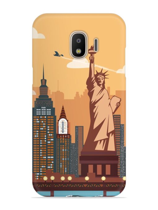 New York Statue Of Liberty Architectural Scenery Snap Case for Samsung Galaxy J2 (2018) Zapvi