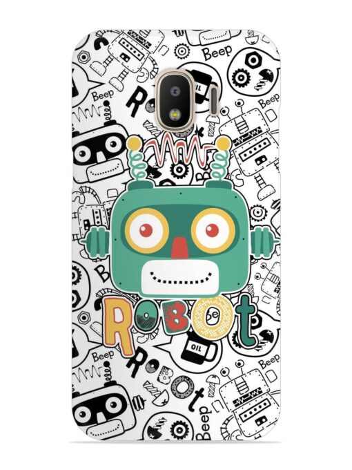 Robot Modern Seamless Pattern Snap Case for Samsung Galaxy J2 (2018) Zapvi