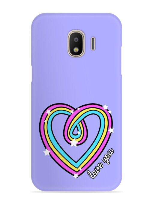 Colorful Rainbow Heart Snap Case for Samsung Galaxy J2 (2018)