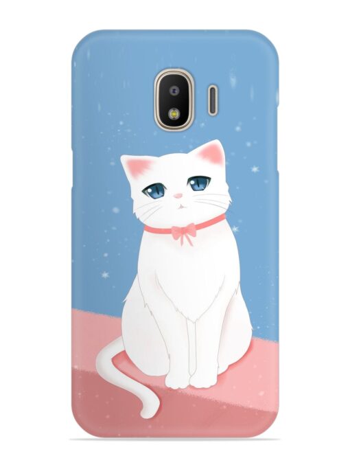 Cute White Cat Snap Case for Samsung Galaxy J2 (2018)