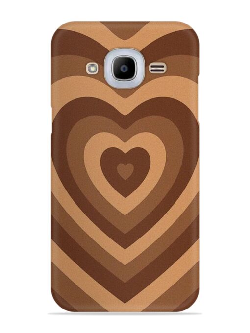 Brown Heart Snap Case for Samsung Galaxy J2 Pro (2016) Zapvi