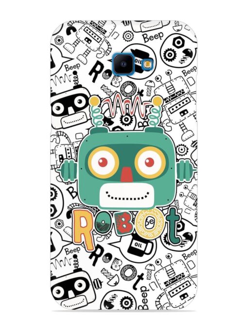 Robot Modern Seamless Pattern Snap Case for Samsung Galaxy J4 Core Zapvi