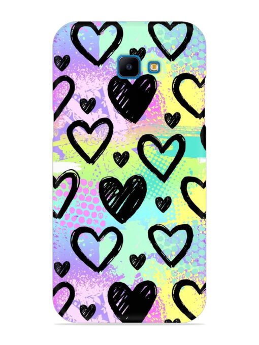 Bright Pattern Hearts Snap Case for Samsung Galaxy J4 Core Zapvi