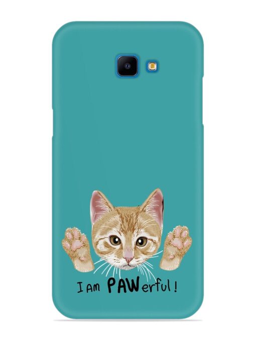 Typography Slogan Cat Snap Case for Samsung Galaxy J4 Core Zapvi