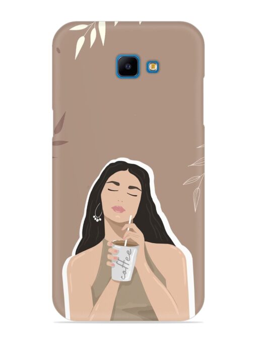 Girl With Coffee Snap Case for Samsung Galaxy J4 Core Zapvi