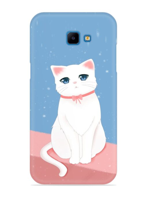 Cute White Cat Snap Case for Samsung Galaxy J4 Core Zapvi