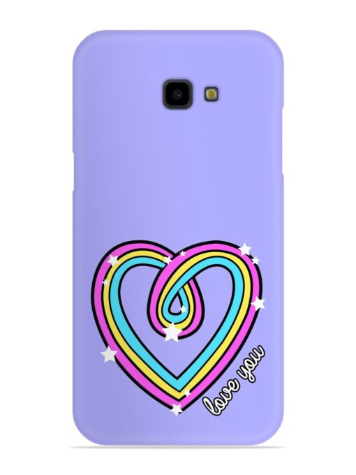 Colorful Rainbow Heart Snap Case for Samsung Galaxy J4 Plus