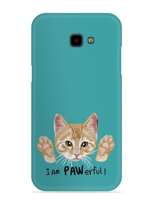 Typography Slogan Cat Snap Case for Samsung Galaxy J4 Plus