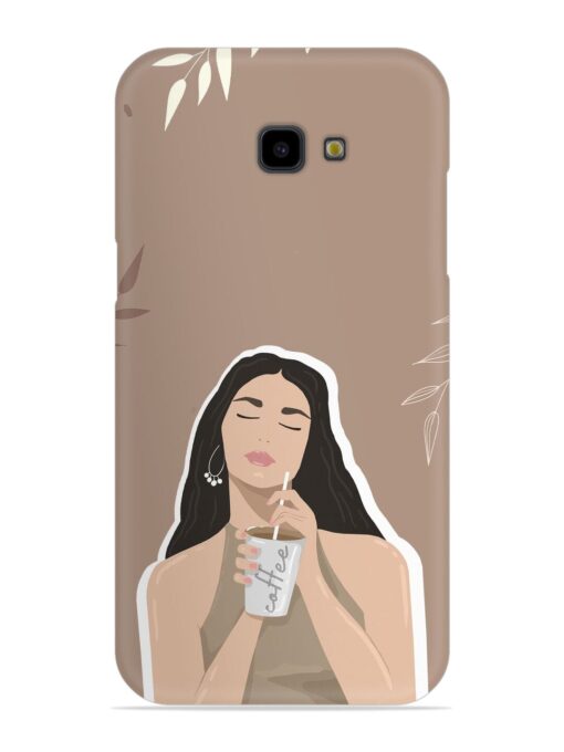 Girl With Coffee Snap Case for Samsung Galaxy J4 Plus