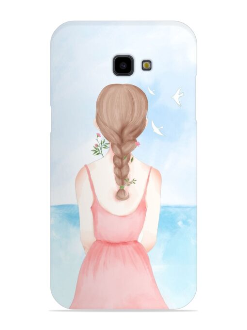 Watercolor Girl Vector Snap Case for Samsung Galaxy J4 Plus