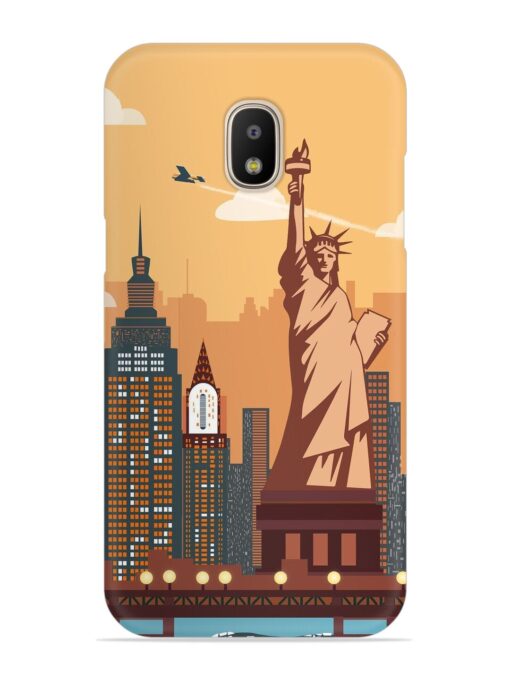 New York Statue Of Liberty Architectural Scenery Snap Case for Samsung Galaxy J5 (2017) Zapvi