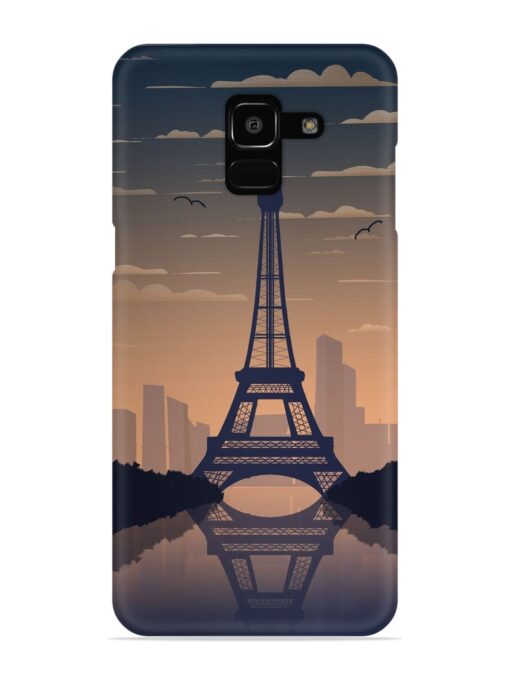 France Paris Eiffel Tower Gradient Snap Case for Samsung Galaxy J6 (2018) Zapvi