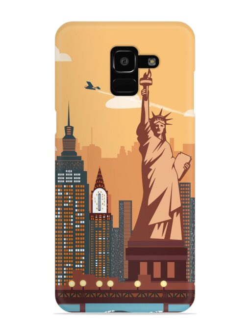 New York Statue Of Liberty Architectural Scenery Snap Case for Samsung Galaxy J6 (2018) Zapvi