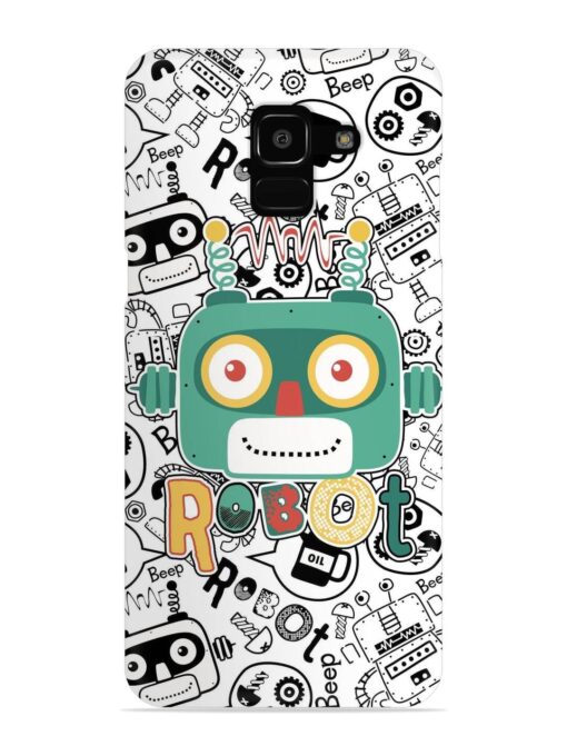 Robot Modern Seamless Pattern Snap Case for Samsung Galaxy J6 (2018)