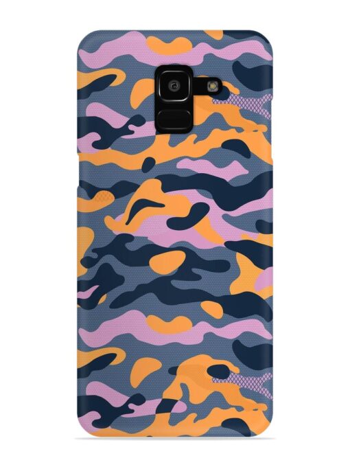 Camouflage Army Military English Orange Art Snap Case for Samsung Galaxy J6 (2018)