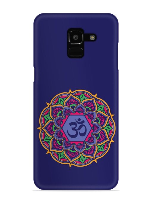 Om Mandala Art Blue Snap Case for Samsung Galaxy J6 (2018)