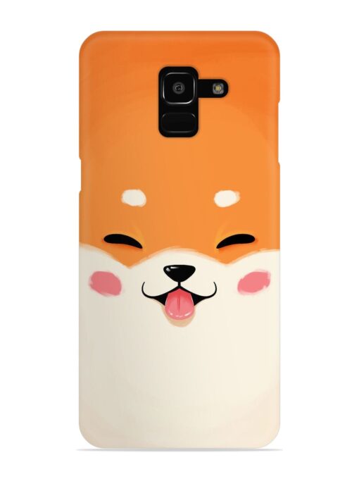 Cute Dog Face Vector Snap Case for Samsung Galaxy J6 (2018)