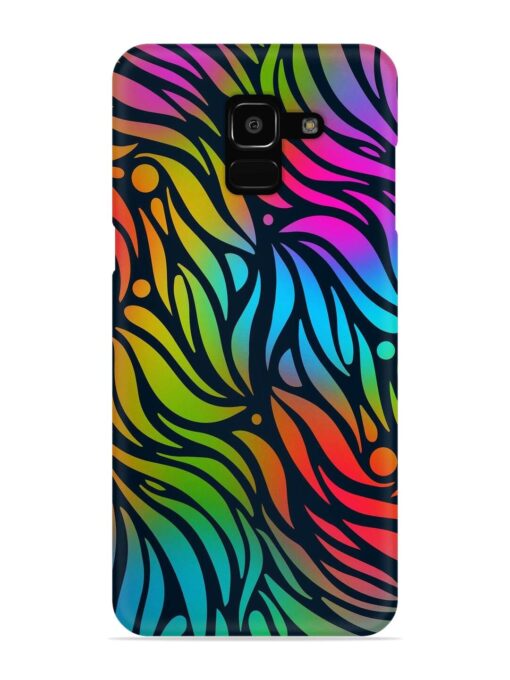 Abstract Leaf Design Snap Case for Samsung Galaxy J6 (2018) Zapvi