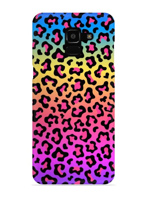 Neon Rainbow Colored Snap Case for Samsung Galaxy J6 (2018)