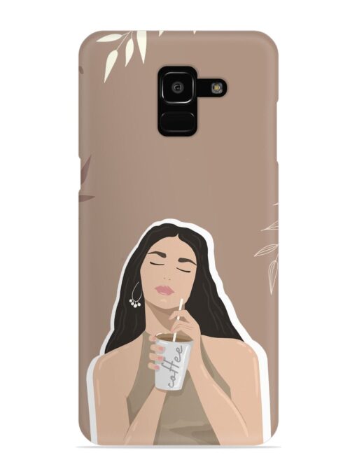 Girl With Coffee Snap Case for Samsung Galaxy J6 (2018)