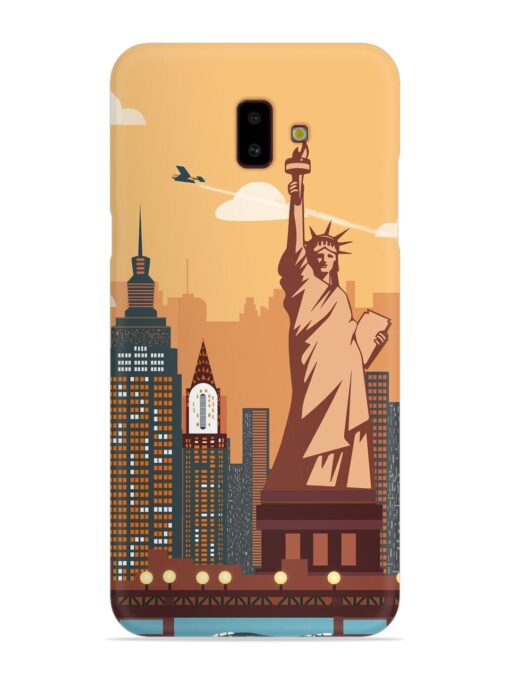 New York Statue Of Liberty Architectural Scenery Snap Case for Samsung Galaxy J6 Plus Zapvi