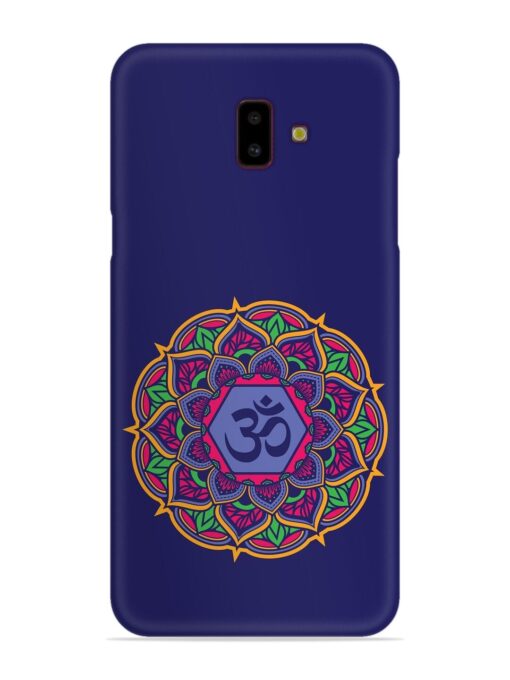 Om Mandala Art Blue Snap Case for Samsung Galaxy J6 Plus Zapvi